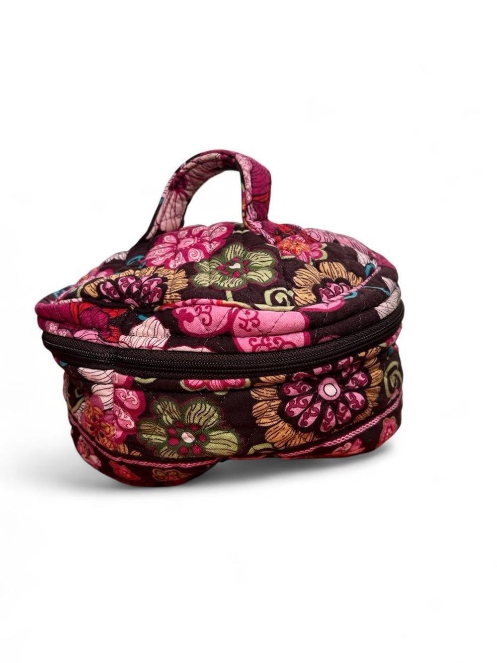 Vera Bradley Quilted Makeup Bag  Pink Floral Retired Pattern